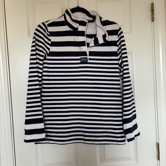 Joules Tops - Joules Women's Navy Blue White Striped Deck Shirt Size US 10